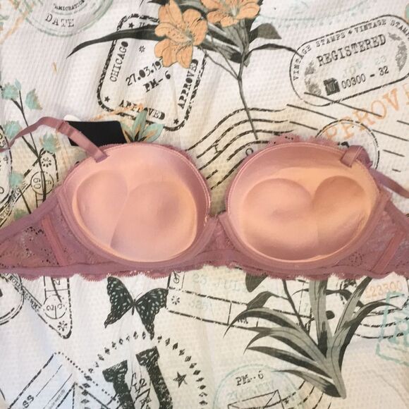 NWT Extreme Push Up Demi Floral Lace Bra - Picture 8 of 9